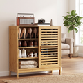 Modern Bamboo Storage Cabinet | Saddle for Hallway