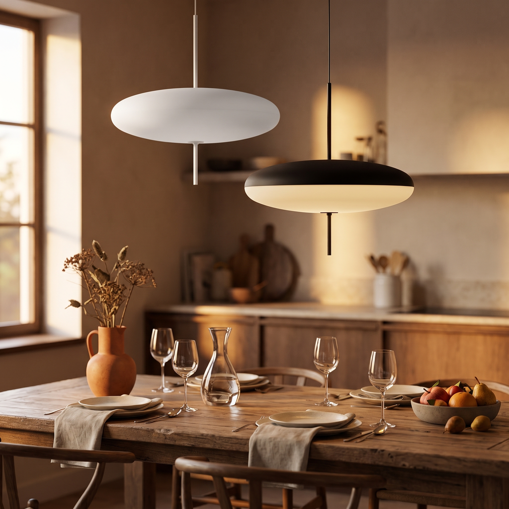 Minimalist Pendant Light | Slate Hanging Lamp for Living Room