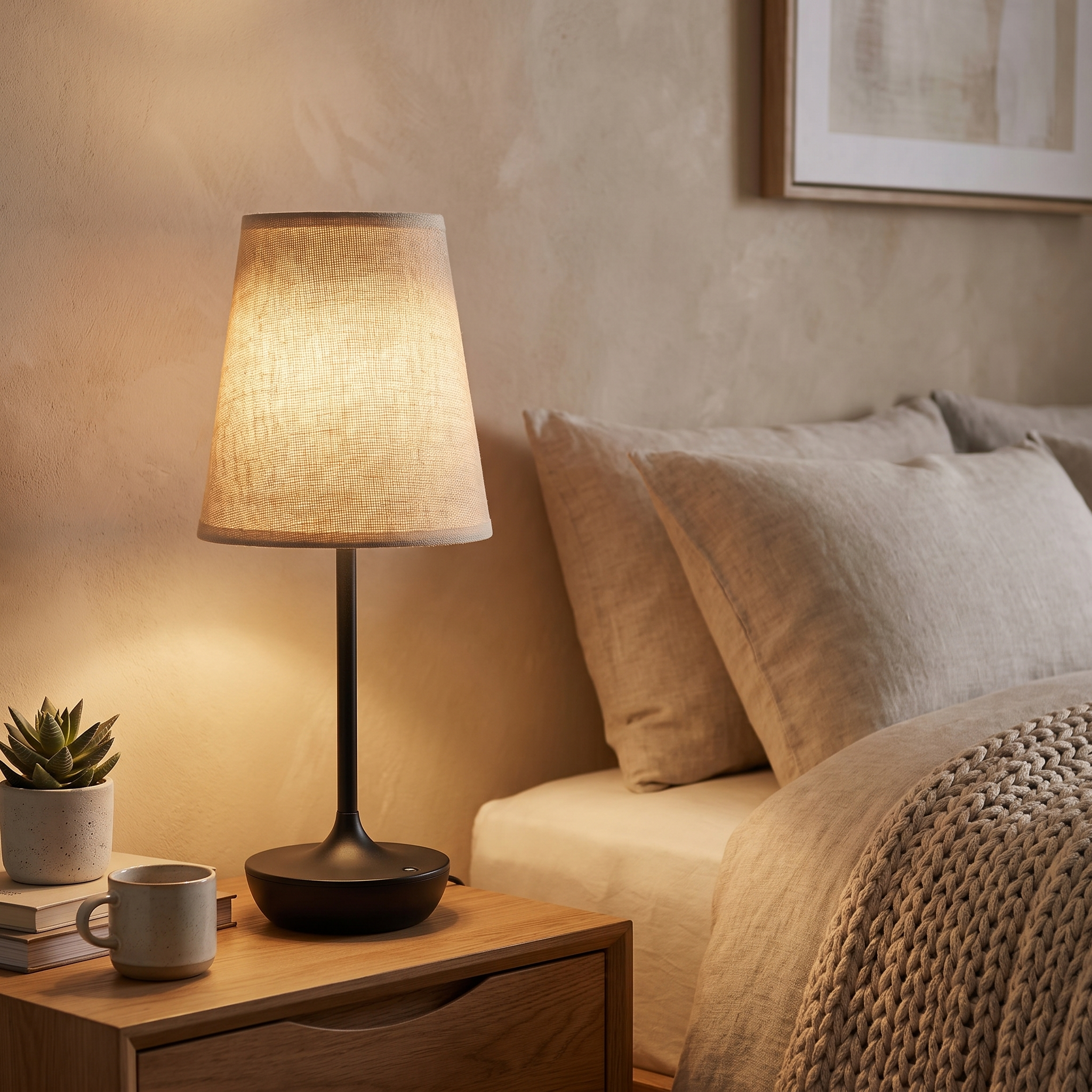Modern Table Lamp | Sabra Bedside Light for Bedroom
