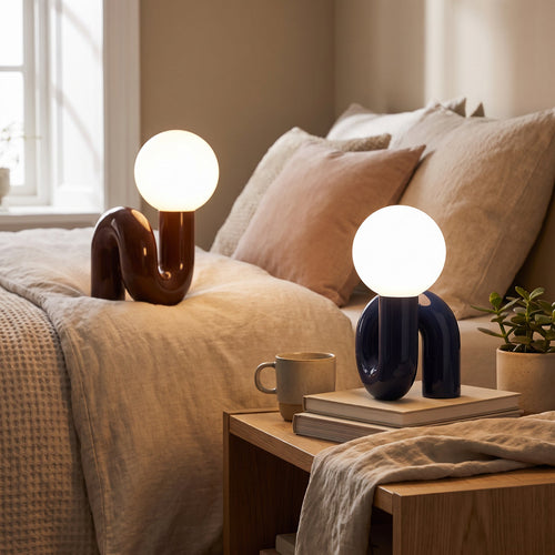 Minimalist Glass Desk Lamp | Squall Reading Light for Bedroom