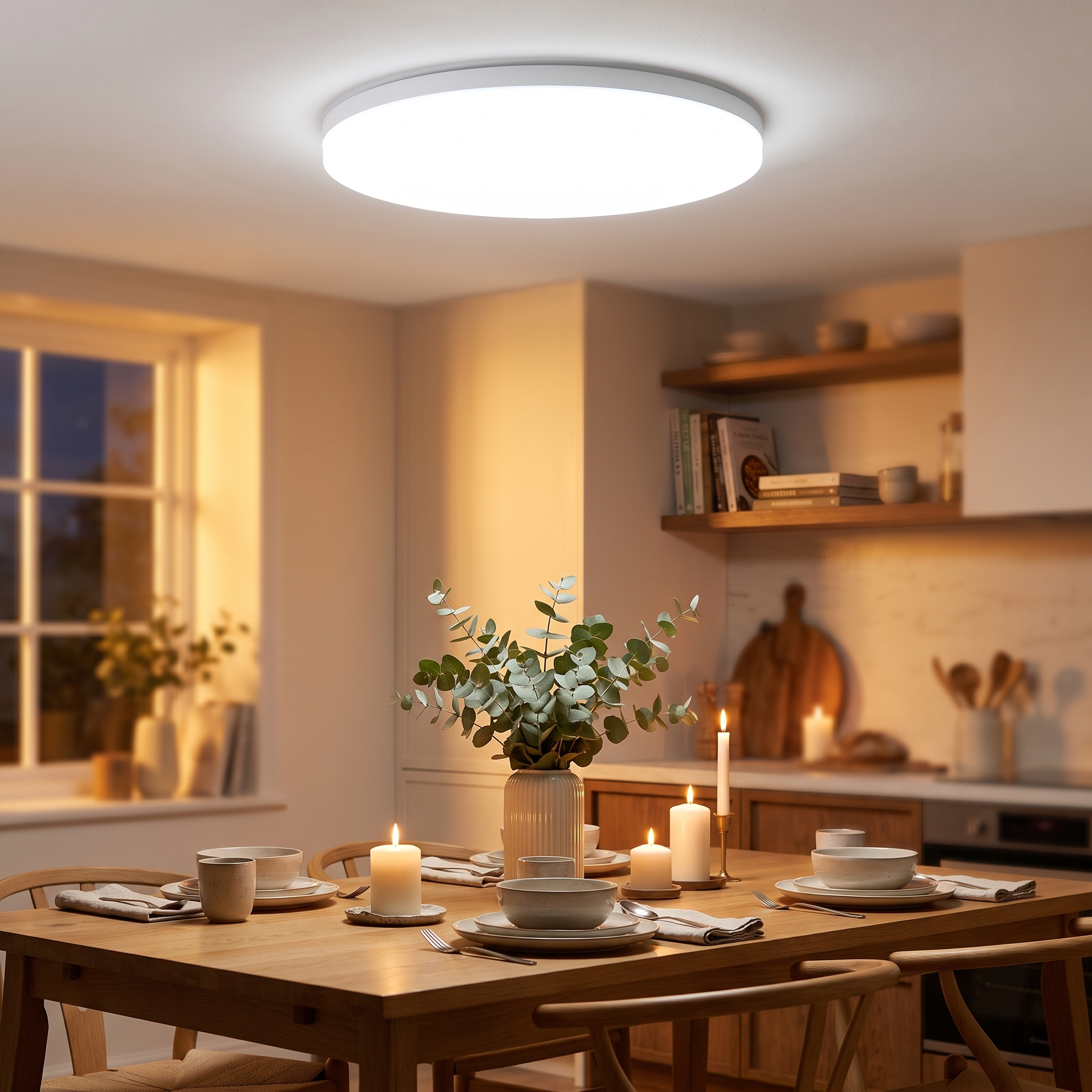 Modern Ceiling Light | Eddra Flush Ceiling Lamp White
