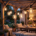 Modern Glass String Lights | Beech Patio Lights for Patio