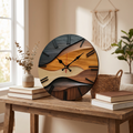Modern Wall Clock | Birch Silent Clock for Living Room