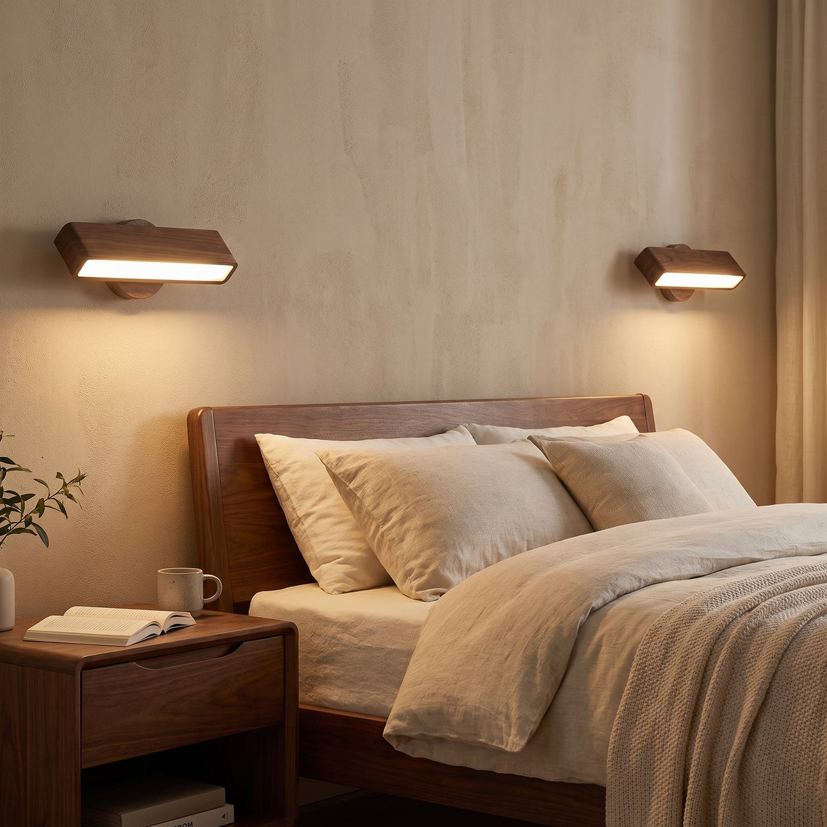 Modern Wood Wall Sconce | Barra Wall Light Fixture for Bedside
