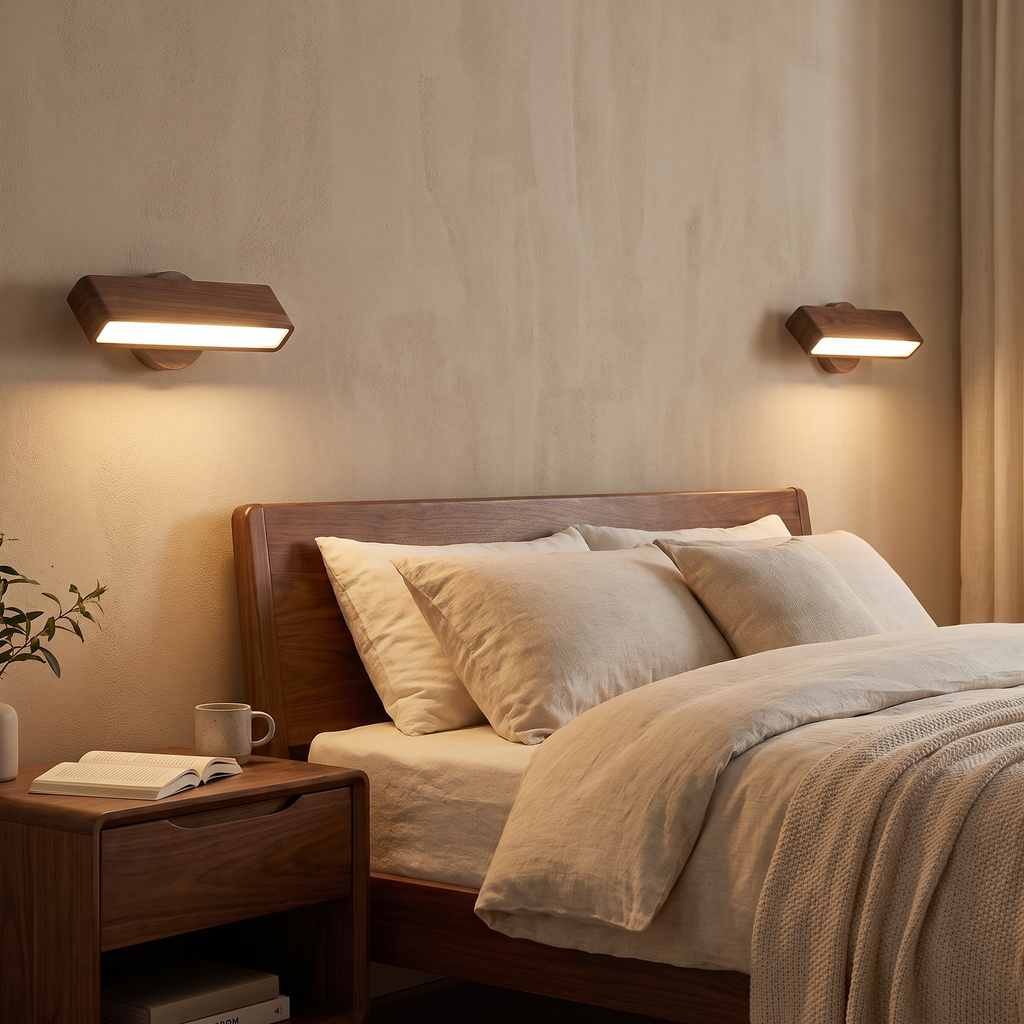 Modern Wood Wall Sconce | Barra Wall Light Fixture for Bedside