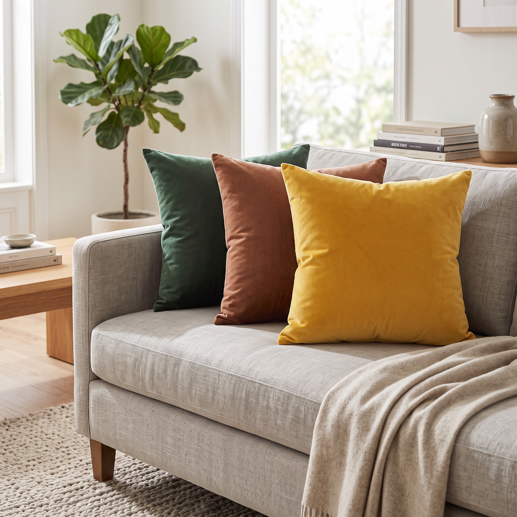 Modern Velvet Cushion Cover | Eyre Throw Pillow Cover for Living Room