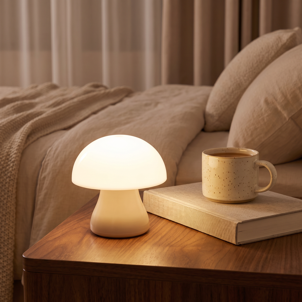Modern Table Lamp | Rill Bedside Light for Bedroom
