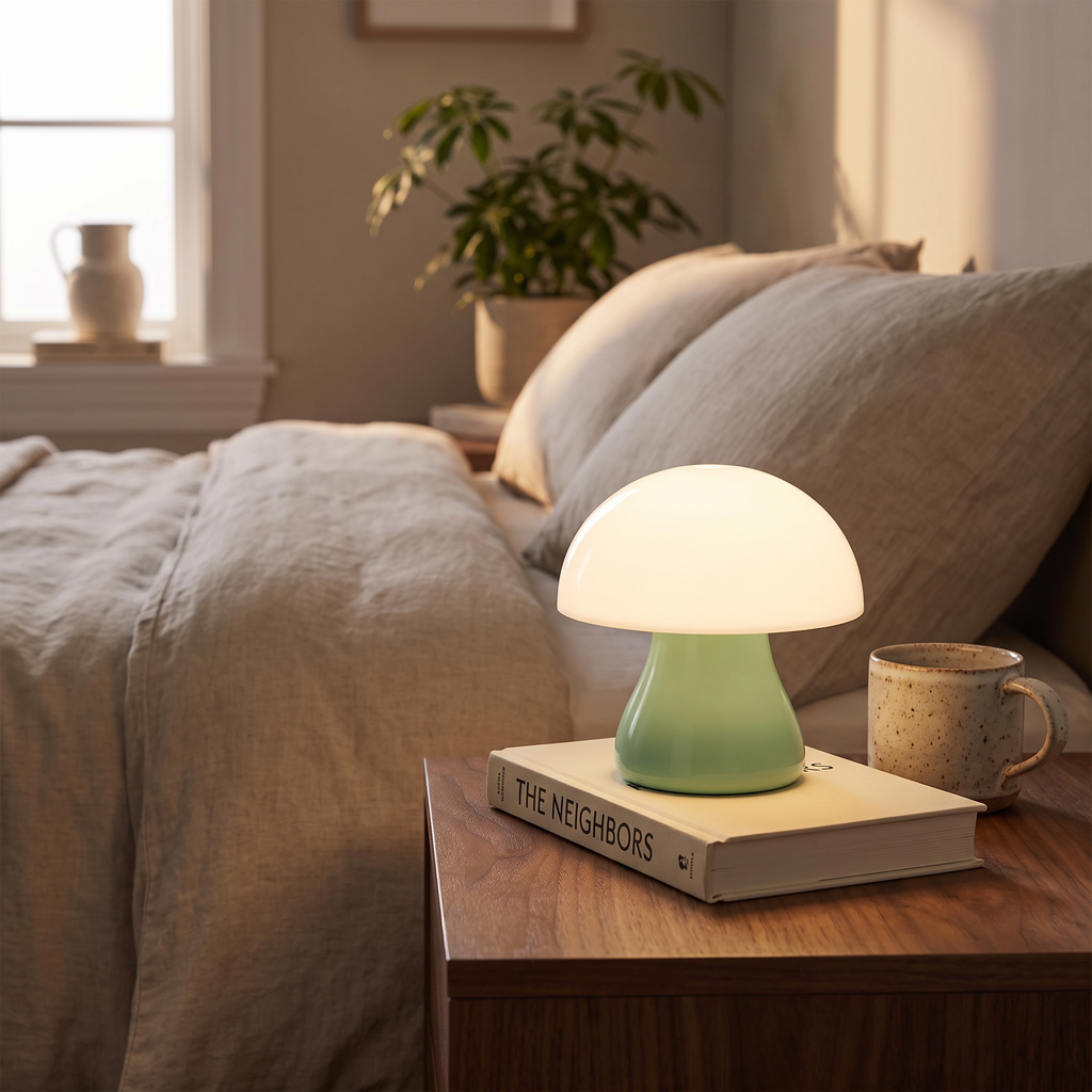 Modern Table Lamp | Rill Bedside Light for Bedroom