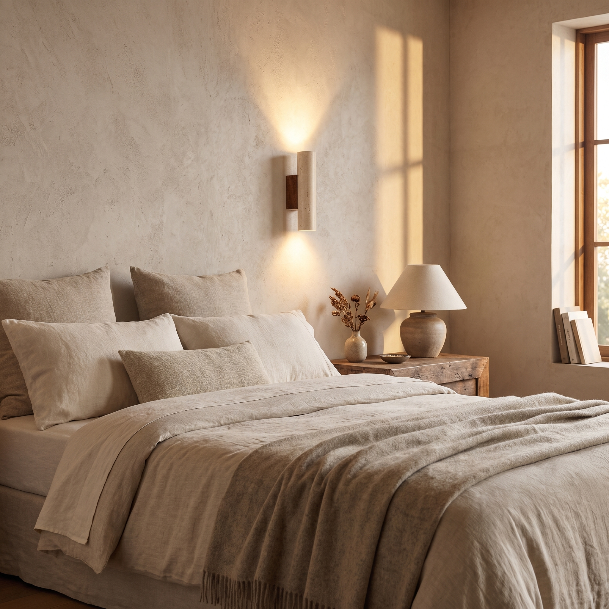 Modern Travertine Wall Sconce | Lyth Wall Light Fixture