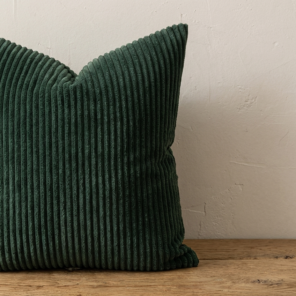 Cirrus cushion cover close view showing the weave and seam