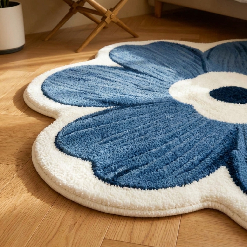 Gale area rug close view showing the pile texture and edge binding