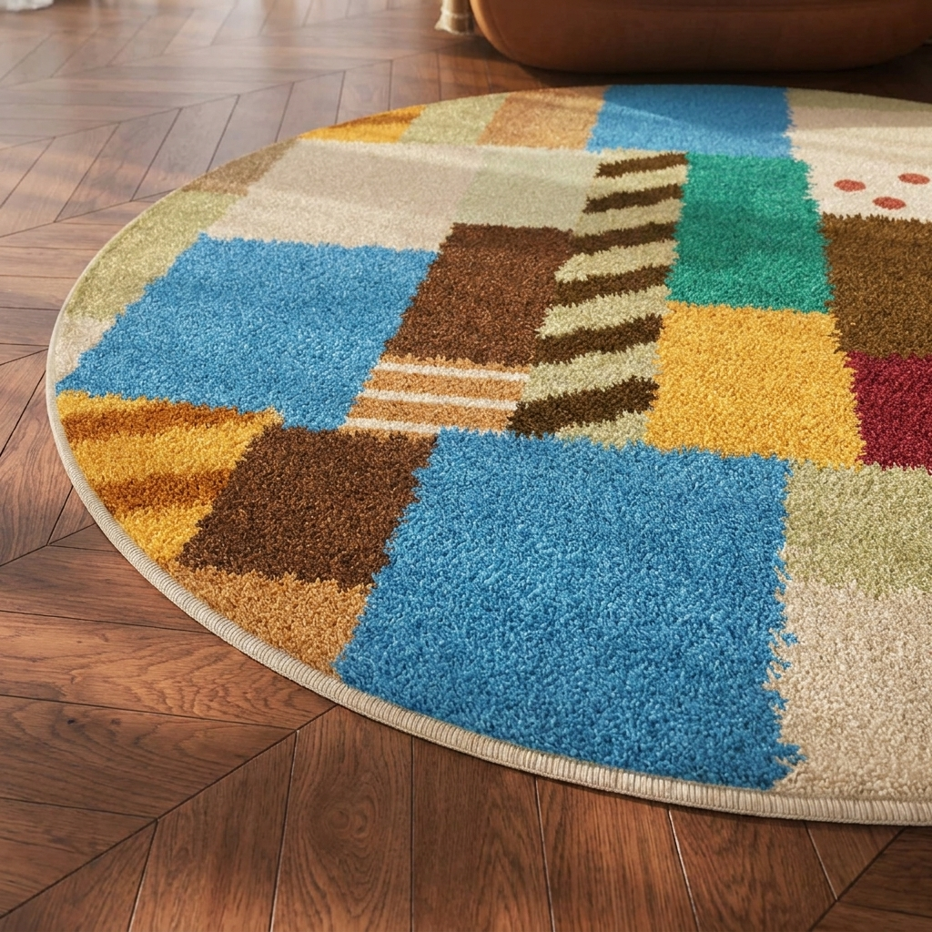 Willow area rug close view showing the pile texture and edge binding