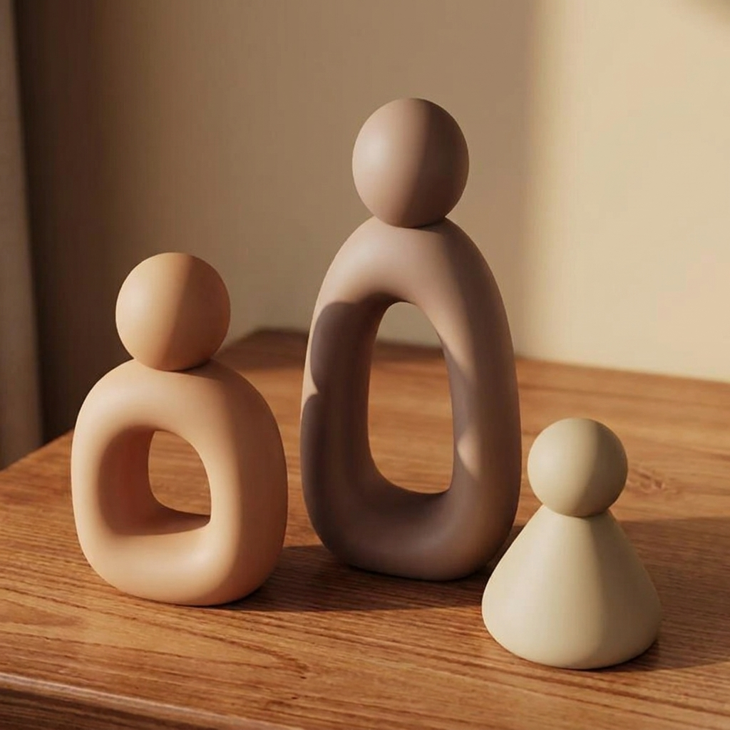 Balta sculpture close view showing its form and finish