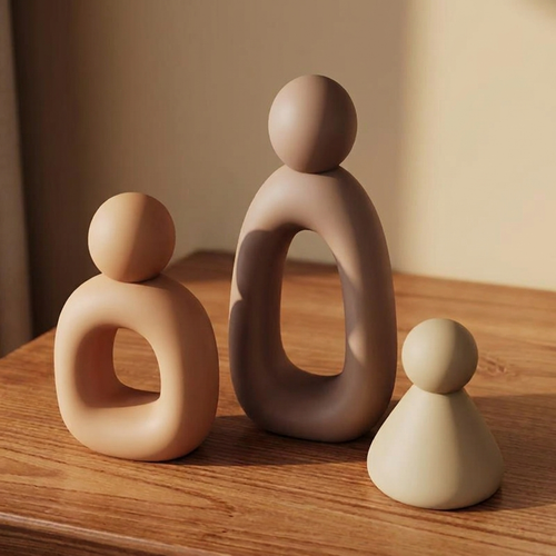 Balta sculpture close view showing its form and finish