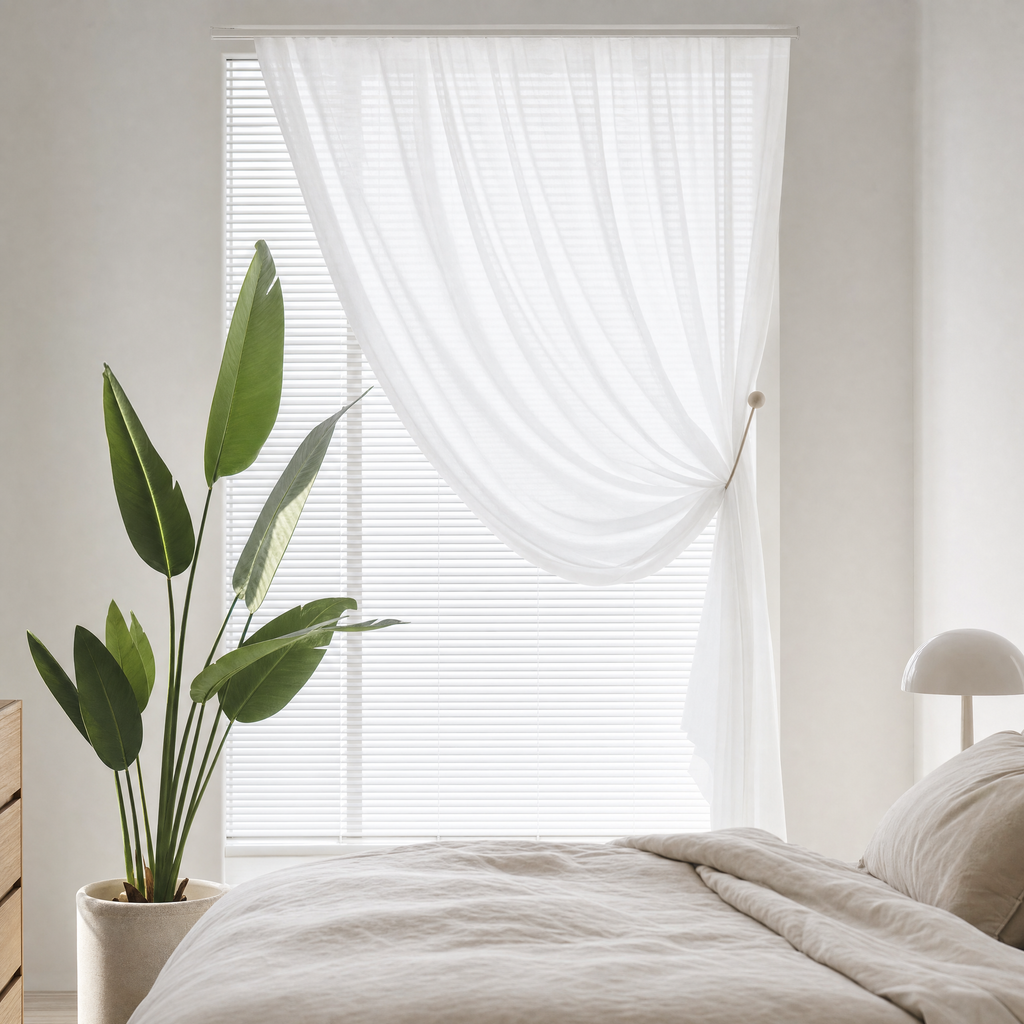 Ivy Window Drapes for Bedroom in tulle