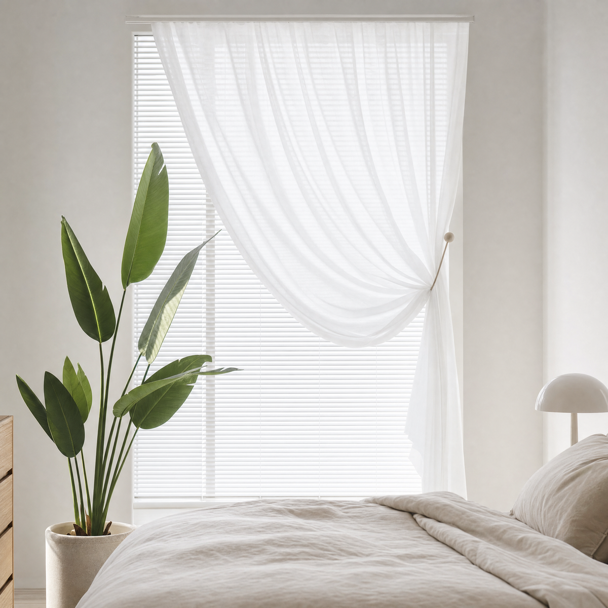 Ivy Window Drapes for Bedroom in tulle