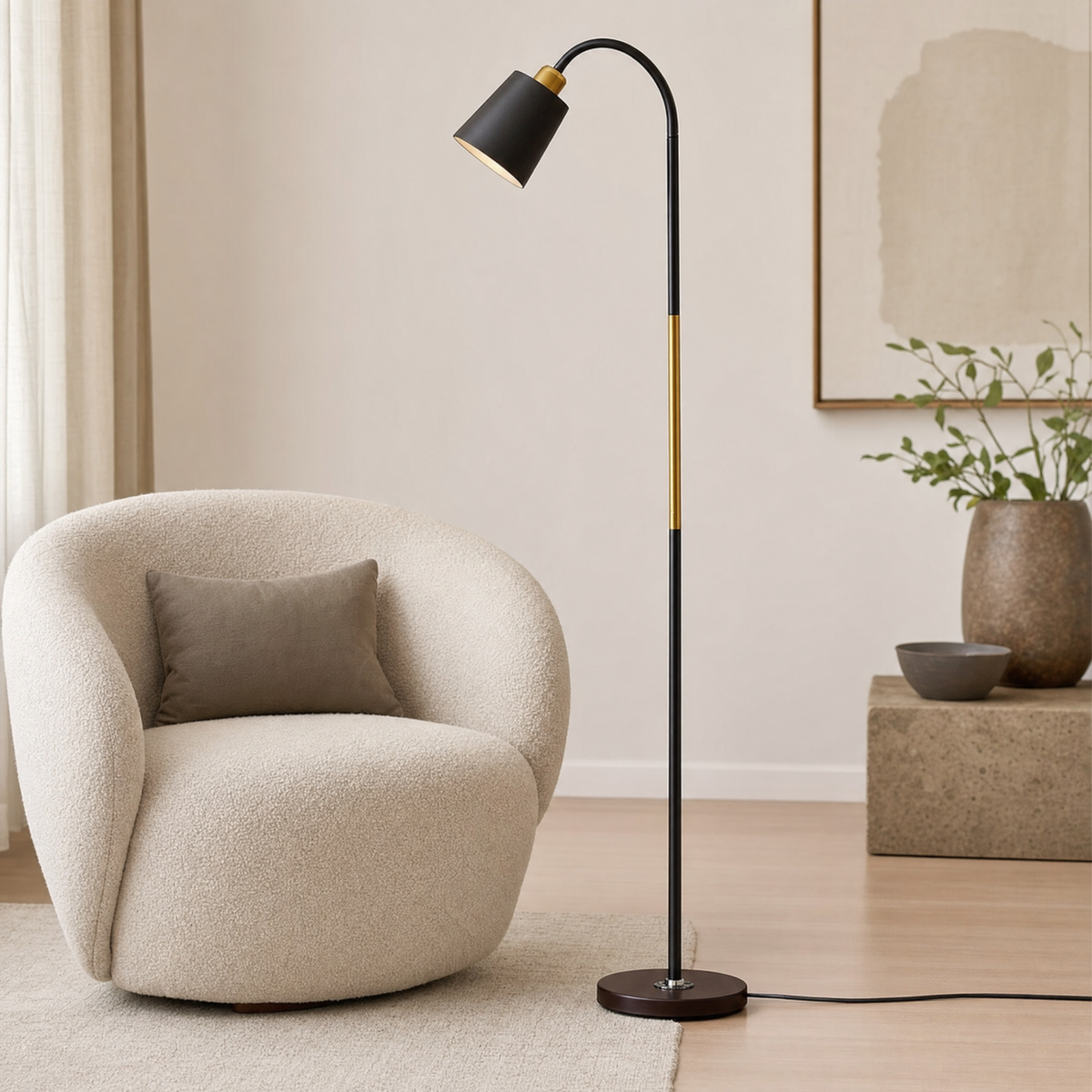 Furze Standing Light in black