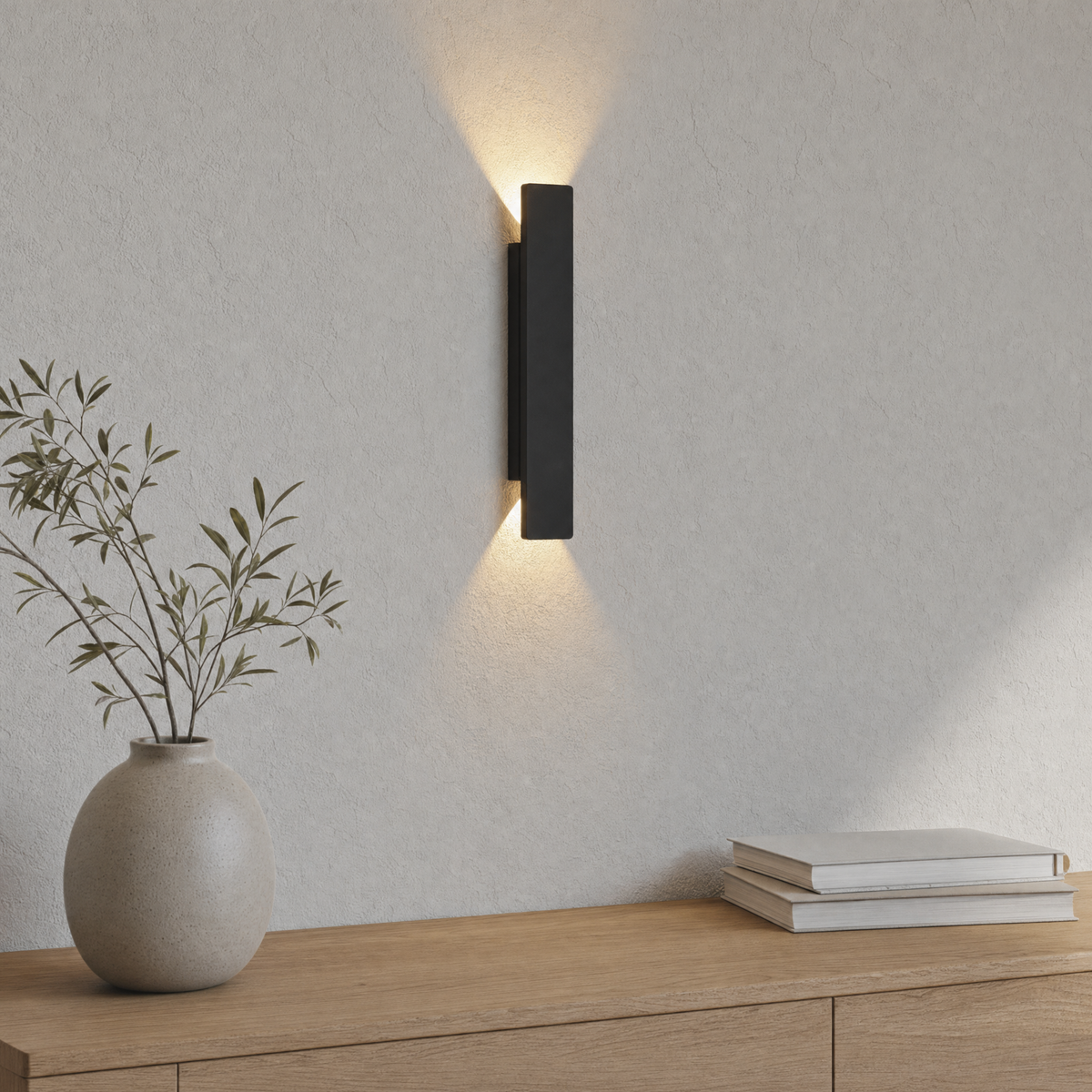 Torrin Wall Mounted Lamp for Bedroom in black