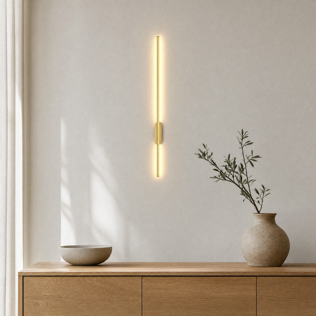 Quartz Wall Mounted Lamp for Living Room in gold