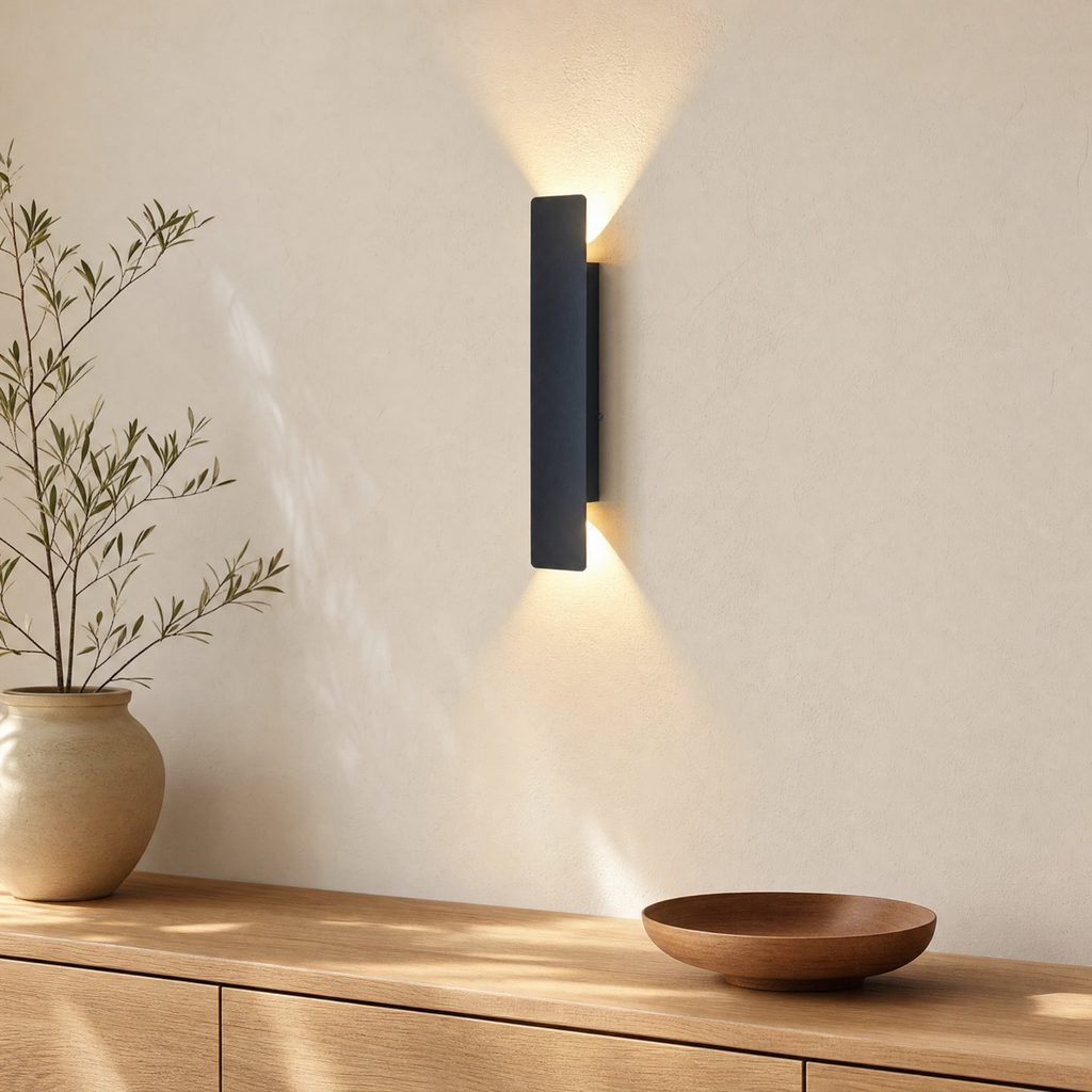 Twite Wall Mounted Lamp for Bedroom in black