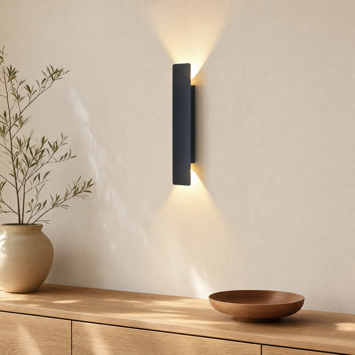 Twite Wall Mounted Lamp for Bedroom in black