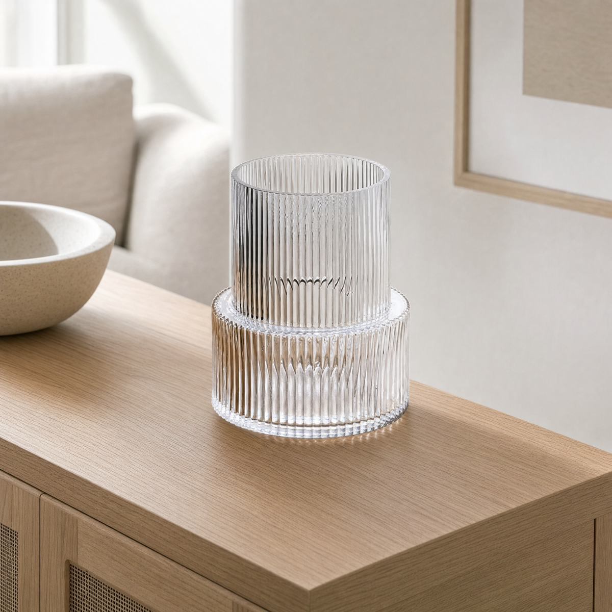 Stac Flower Vase in clear