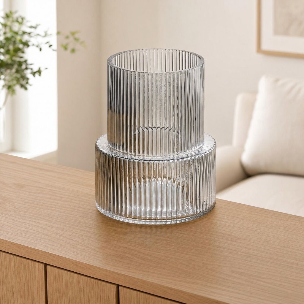 Stac Flower Vase in grey