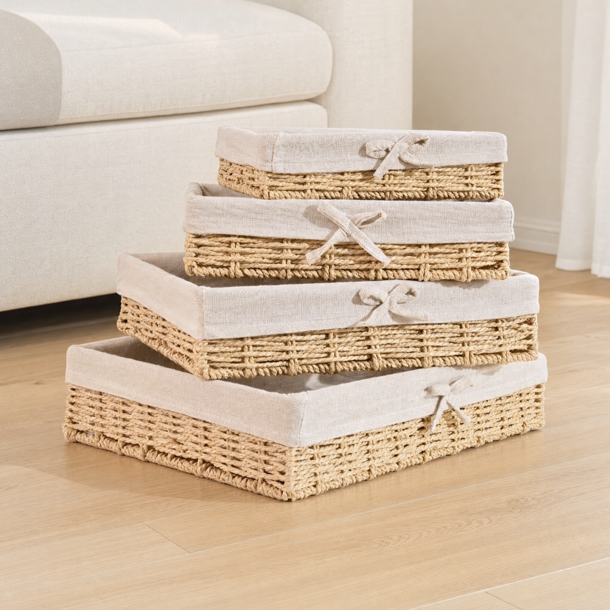 Vetch Woven Organizer in beige