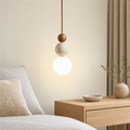 Lumen Hanging Lamp for Bedroom in walnut color