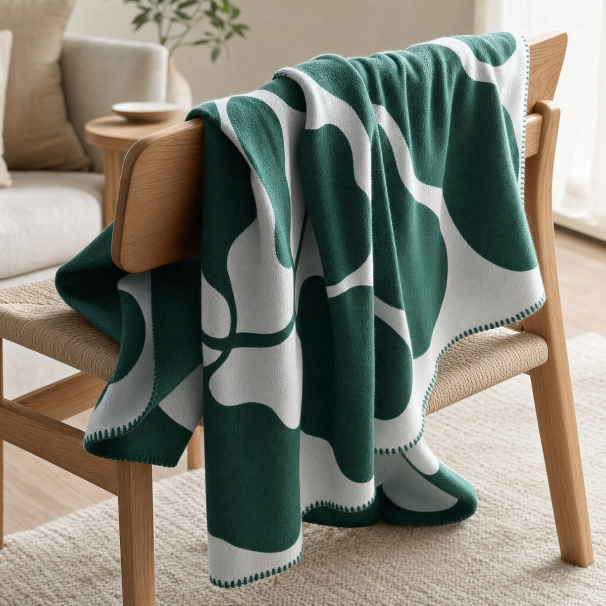 Iona Sofa Throw in green