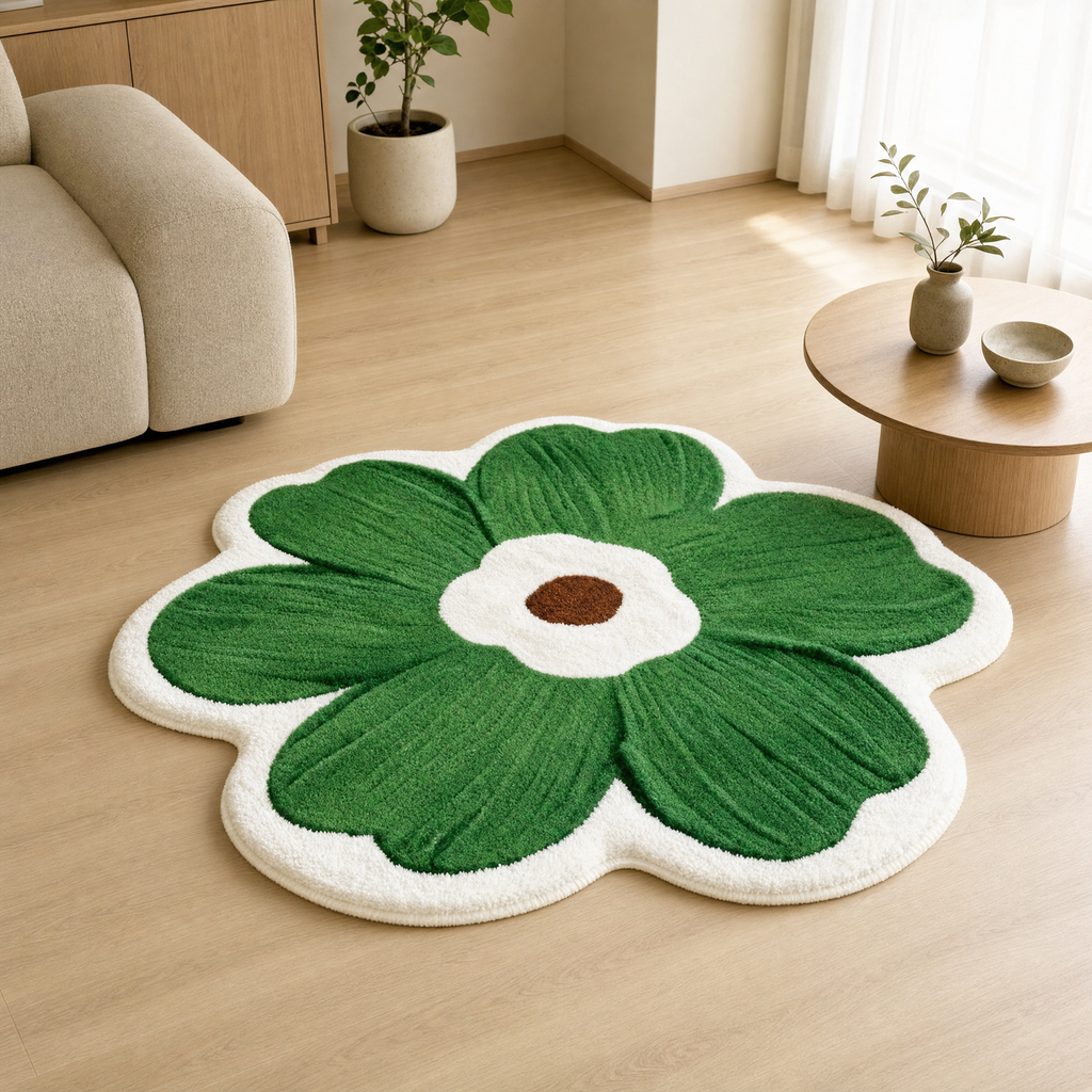 Gale Area Rug for Living Room in forest green