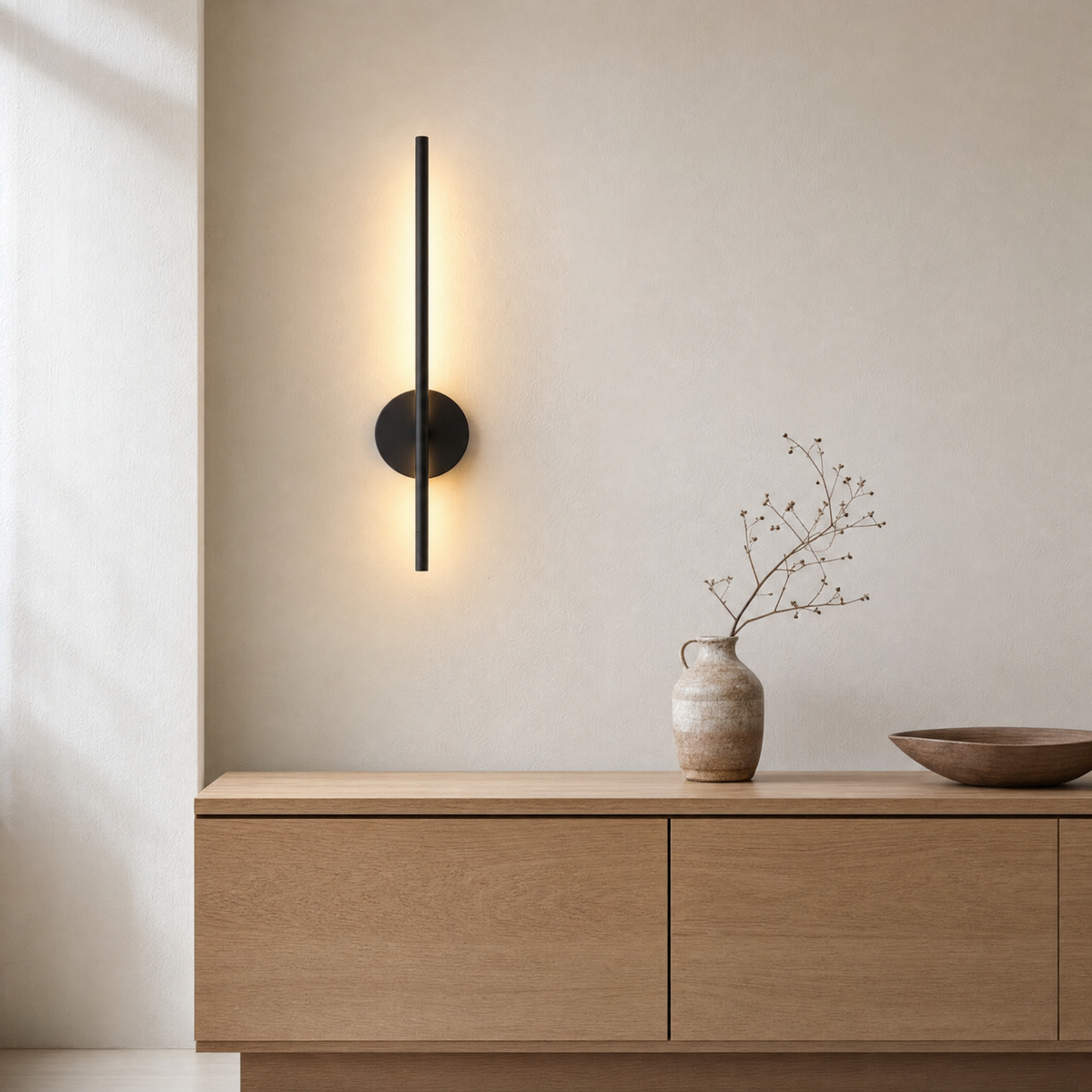 Merle Wall Mounted Lamp for Living Room in black
