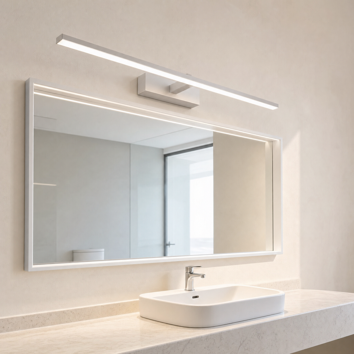 Nimbus Wall Light Fixture for Bathroom in white