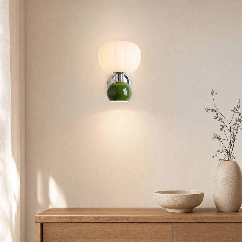 Rush Wall Mounted Lamp for Bedroom in green