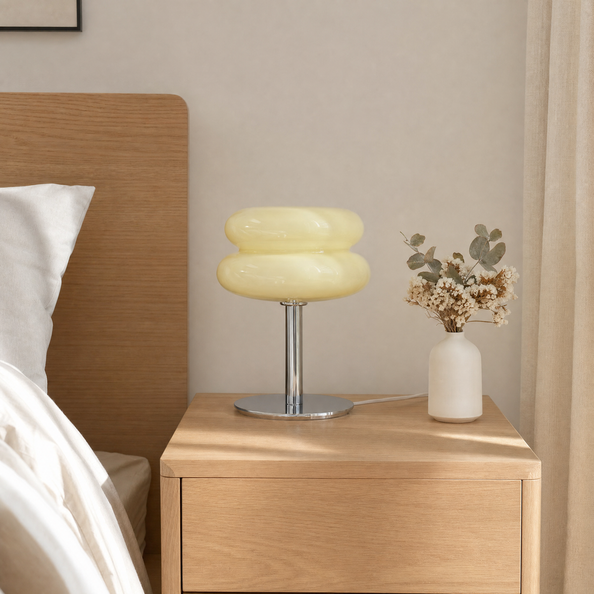 Marl Bedside Light for Living Room in cream a