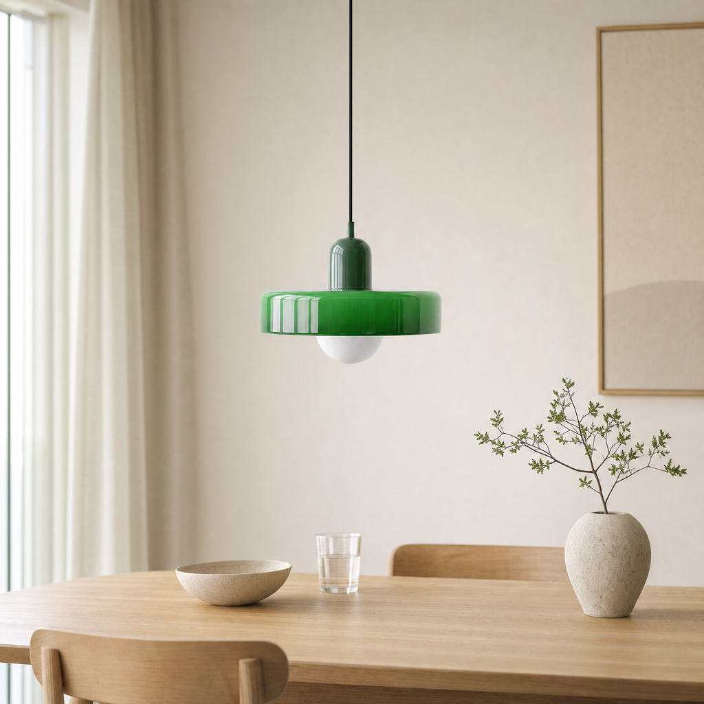 Sedge Hanging Ceiling Light for Bedroom in green