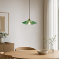 Kelda Hanging Lamp for Living Room in green glass