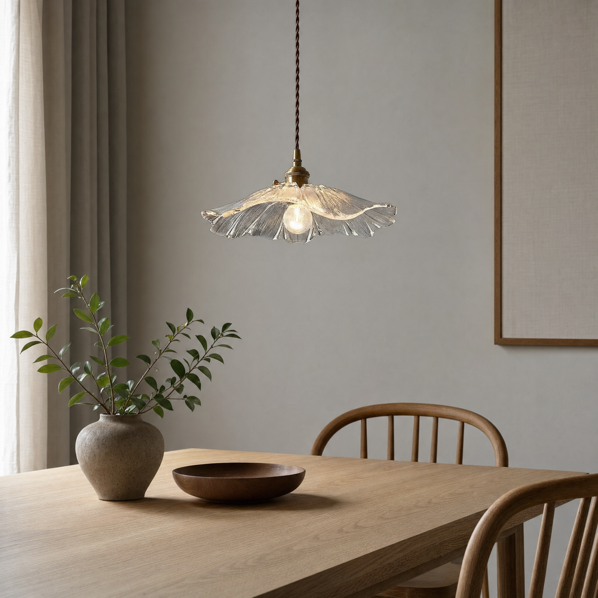 Kelda Hanging Lamp for Living Room in clear glass