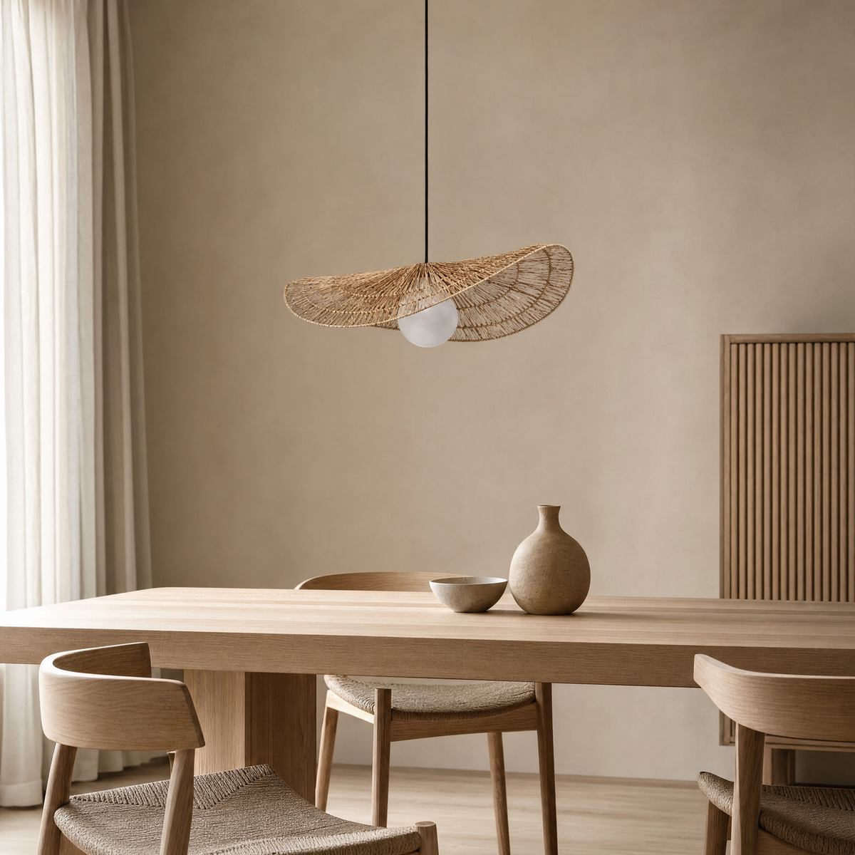 Ledge Hanging Ceiling Light for Living Room in single leaf
