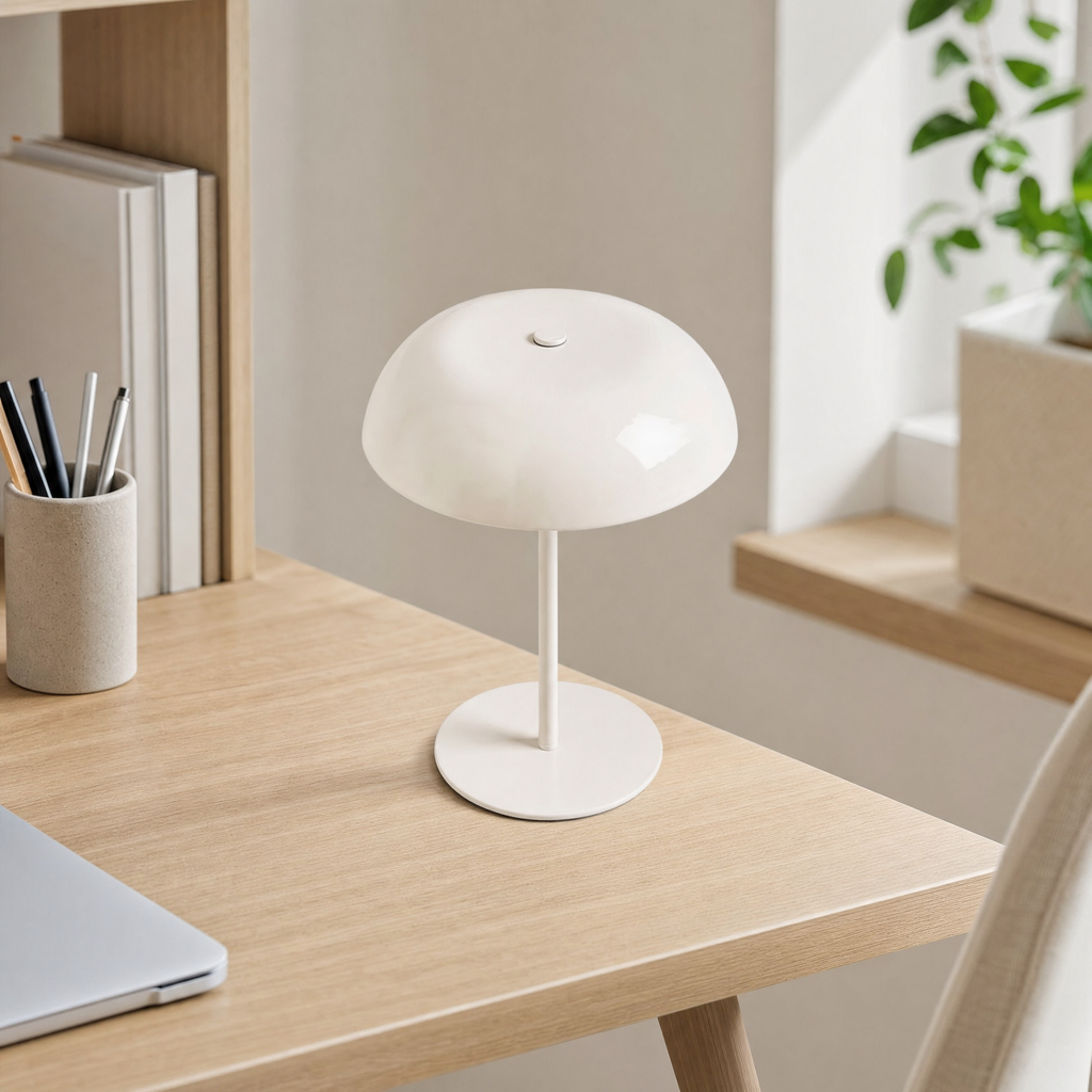 Ember Bedside Light for Office in white