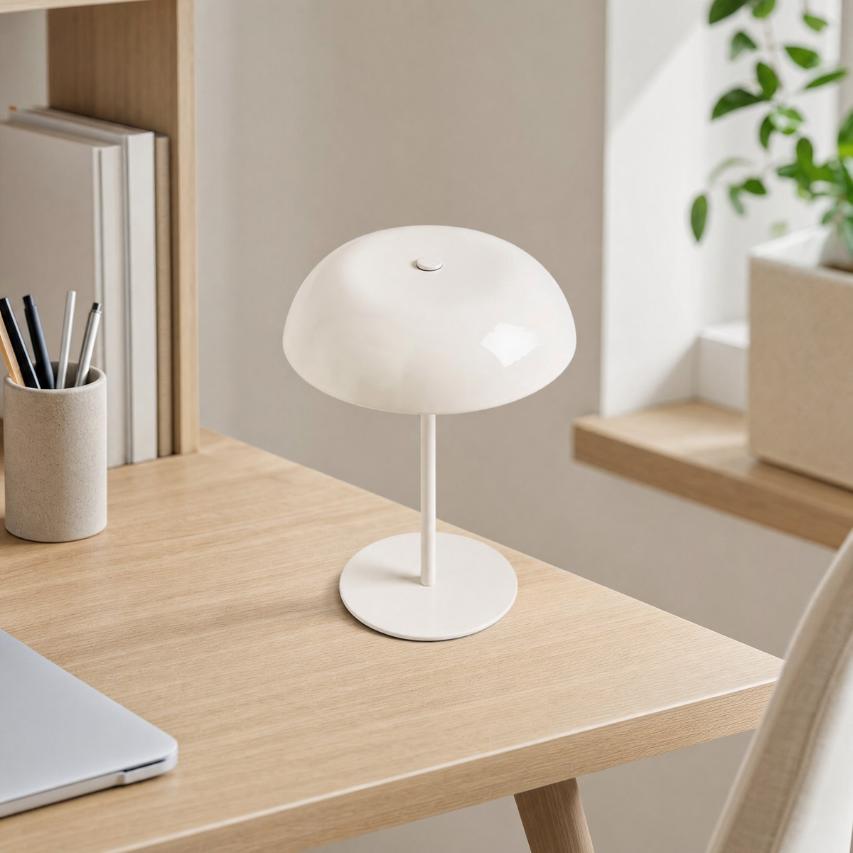 Ember Bedside Light for Office in white