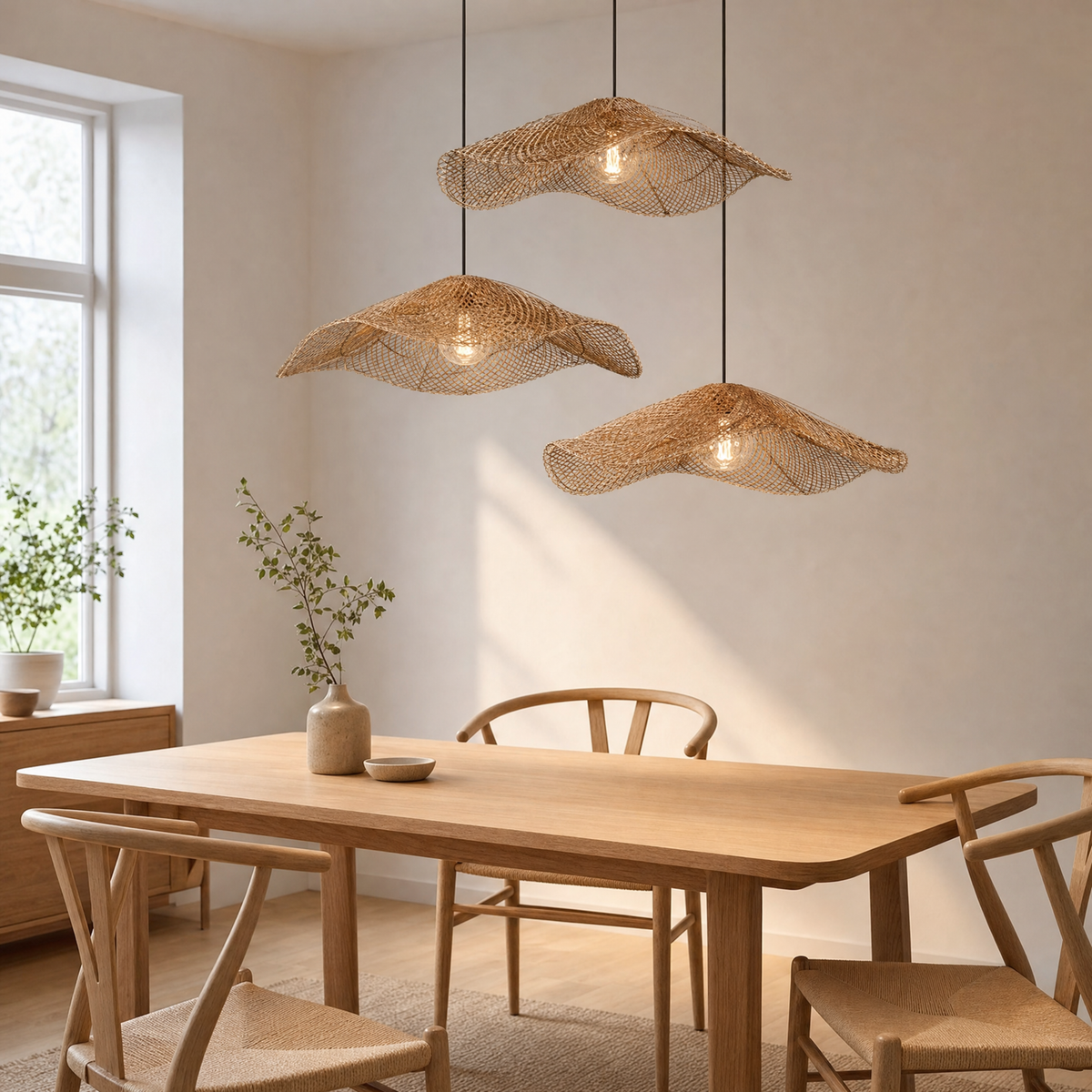 Westray Hanging Ceiling Light for Kitchen in 3 light bar