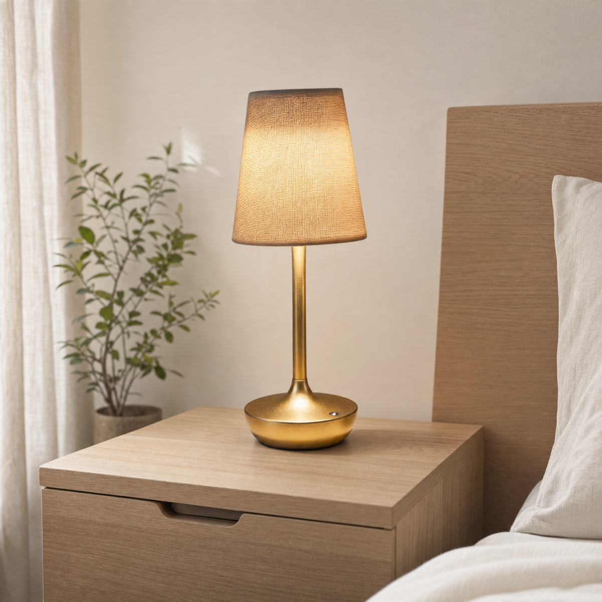 Sabra Bedside Light for Bedroom in gold