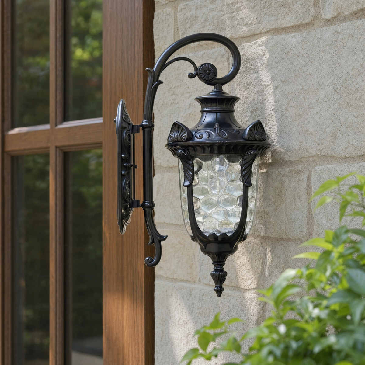 Firth Wall Mounted Lamp for Garden in black