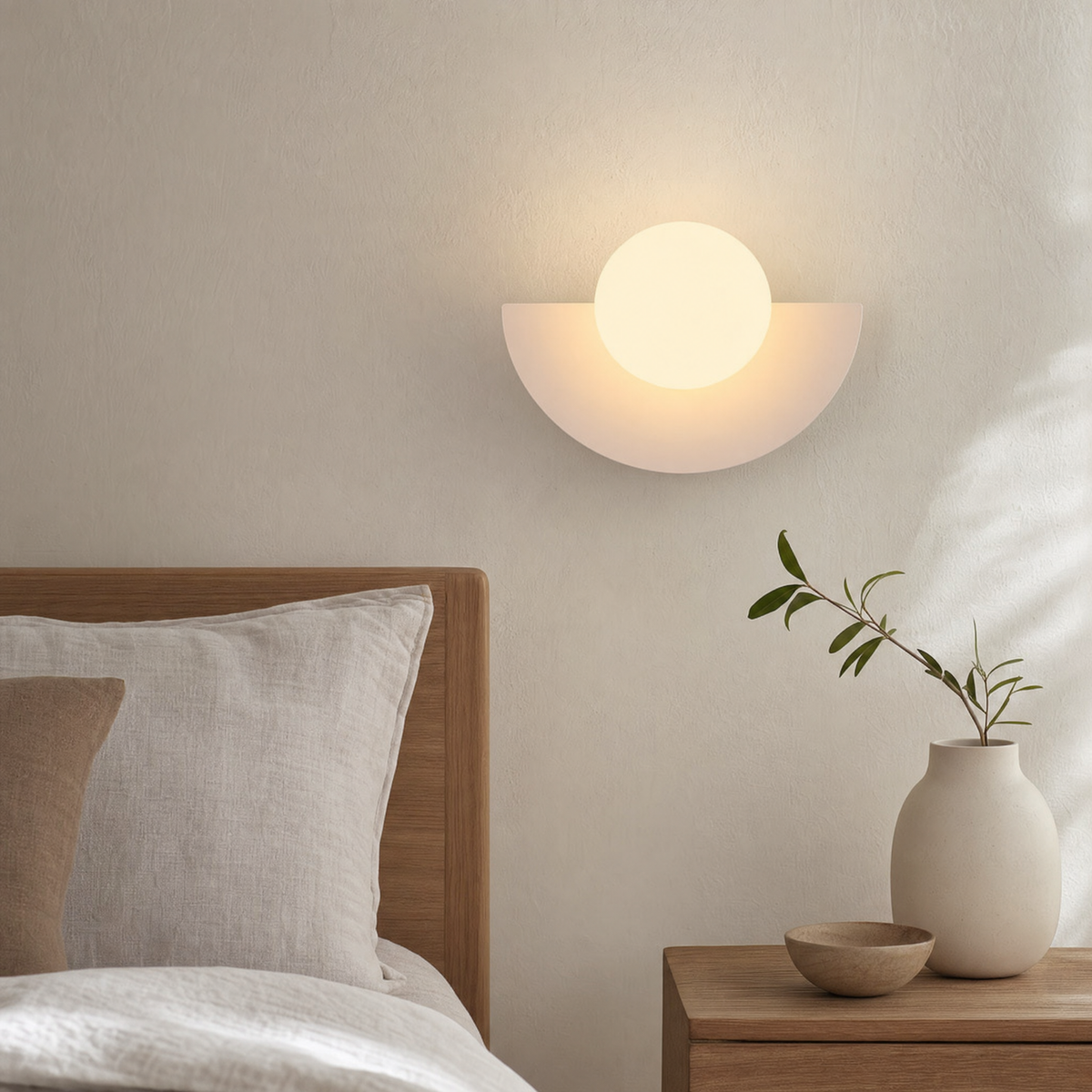 Dale Wall Light Fixture for Bedroom in white
