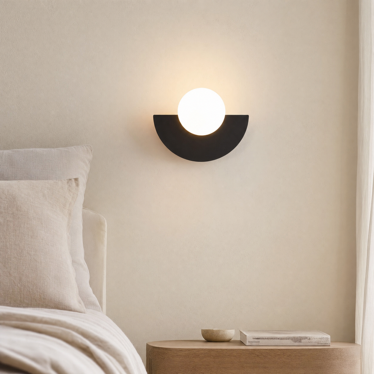 Dale Wall Light Fixture for Bedroom in black