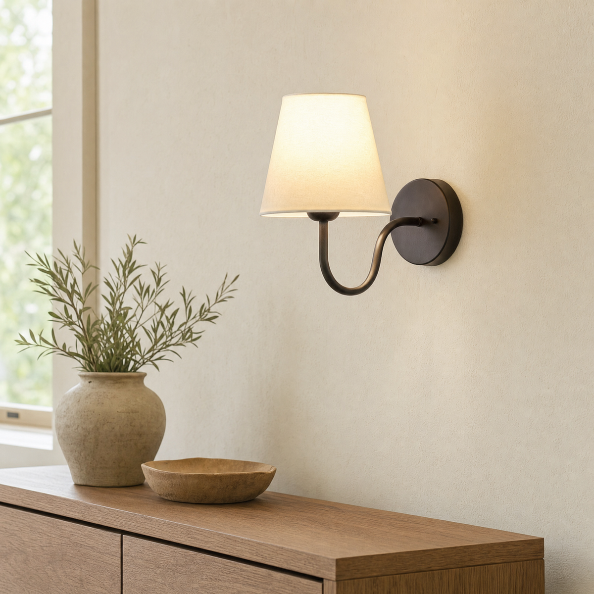 Myrtle Wall Light Fixture for Living Room in 1 piece black