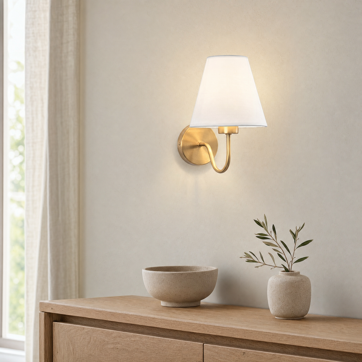 Myrtle Wall Light Fixture for Living Room in 1 piece gold