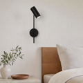 Alder Wall Light Fixture for Bedroom in black with switch