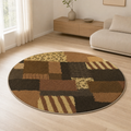 Willow Area Rug for Living Room in brown patchwork